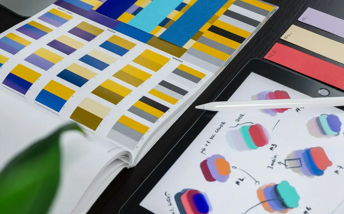 Creative graphic design and brand identity sketching